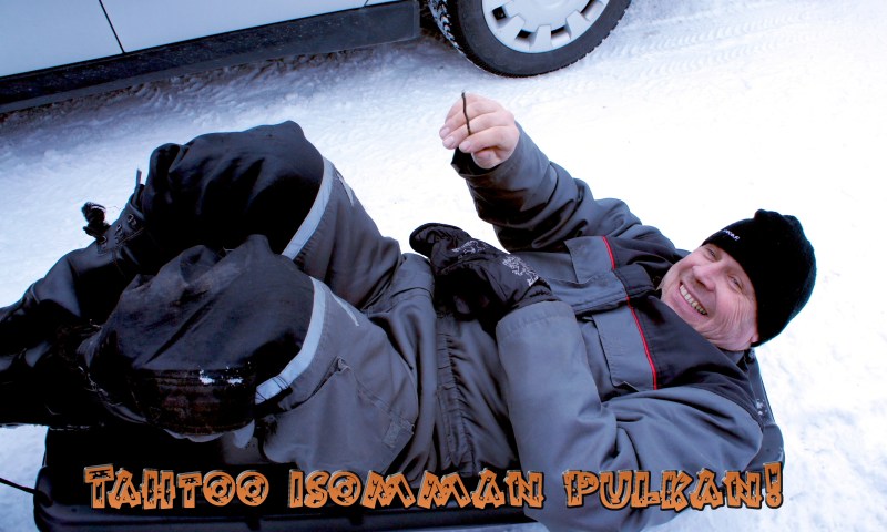 Leväsen Jynkän "pienin" veti pisimmän tikun - siis pulkkaan nauttimaan vauhdista!